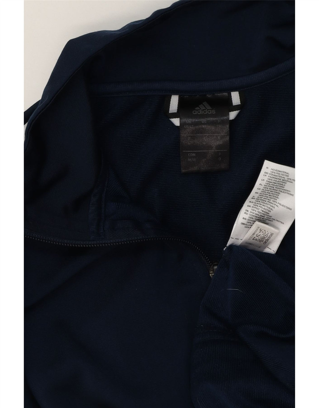 Adidas Mens Tracksuit Top Jacket UK 40/42 Médio Azul Marinho Poliéster