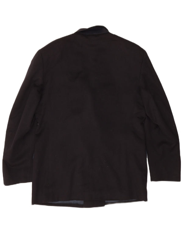 Jaqueta blazer masculina Urbis com peito duplo IT 50 grande lã azul marinho