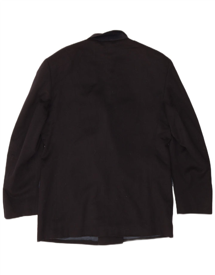 Jaqueta blazer masculina Urbis com peito duplo IT 50 grande lã azul marinho
