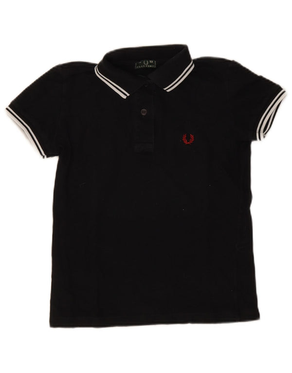Camisa polo feminina Fred Perry UK 6 XS algodão preto