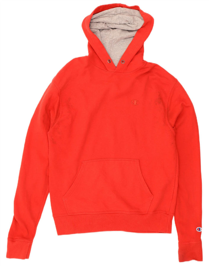 CHAMPION Suéter masculino com capuz médio algodão vermelho