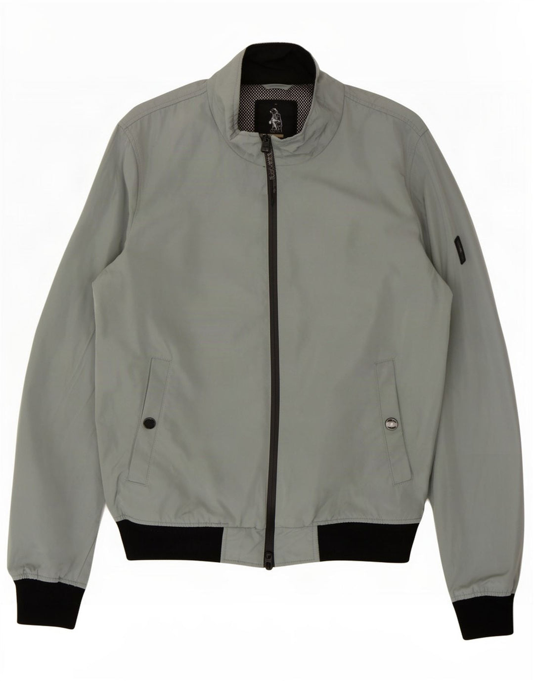 Jaqueta bomber masculina Refrigue UK 38 poliéster colorblock cinza médio