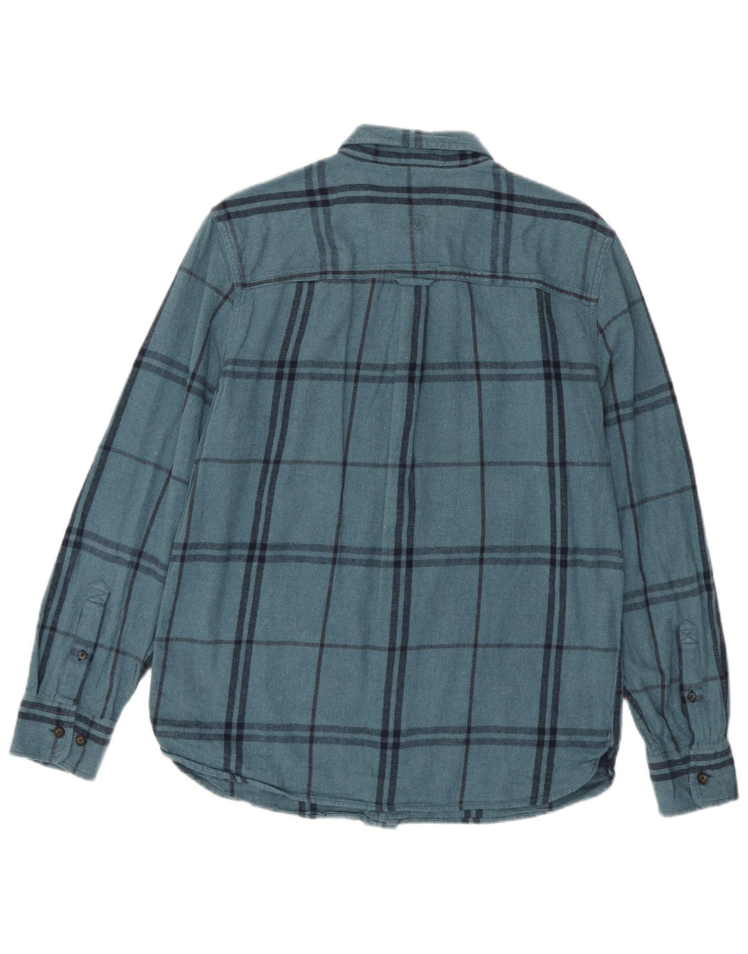 Camisa masculina de flanela Fat Face algodão xadrez azul médio