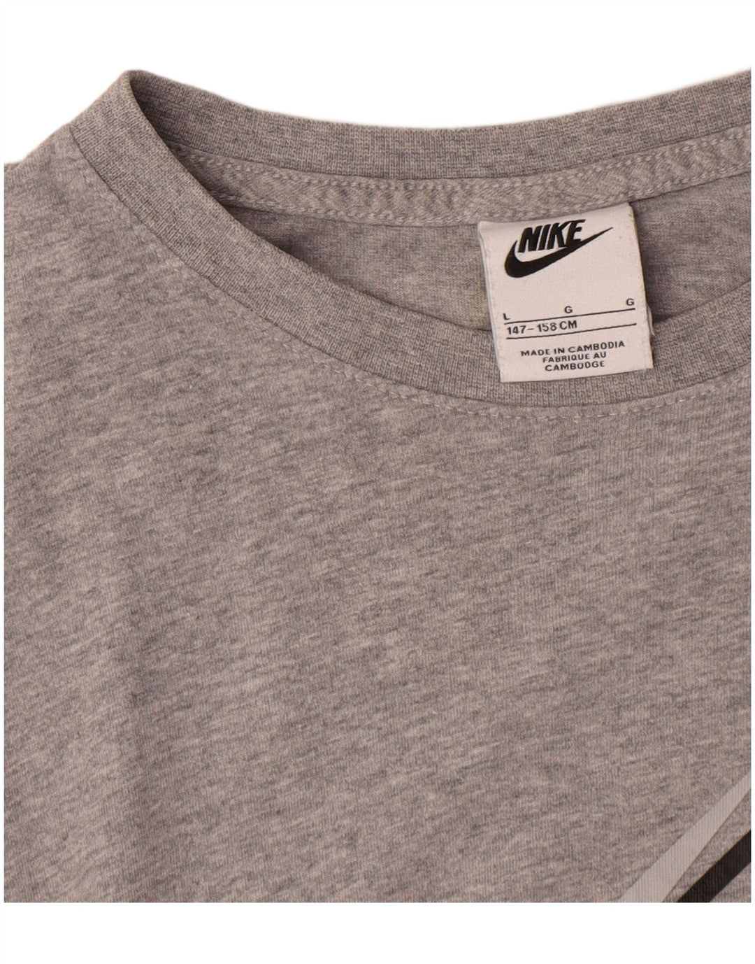Camiseta Nike Boys Graphic Top 12-13 Anos Grande Cinza Salpicado