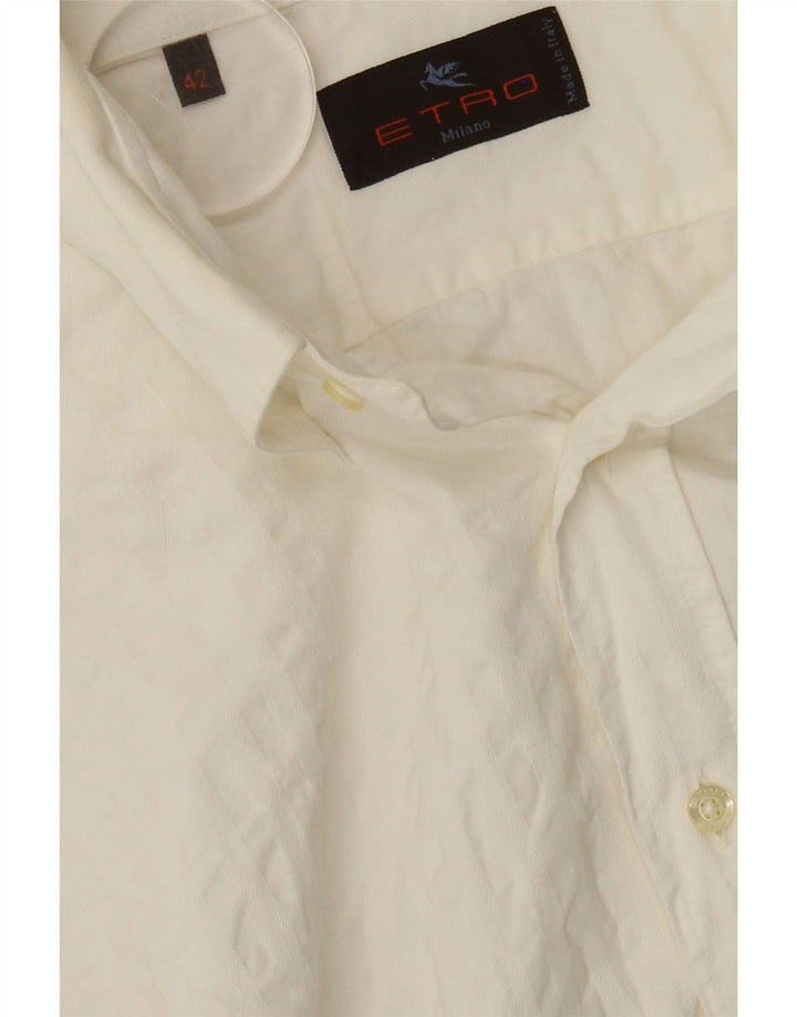 Camisa masculina ETRO tamanho 42 grande algodão branco