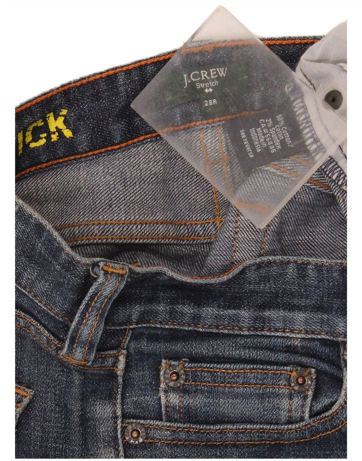 J. Crew Jeans feminino Matchstick Slim W28 L32 algodão azul marinho