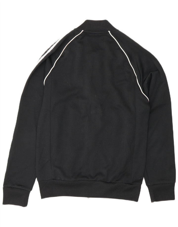 Adidas Mens Regular Fit Tracksuit Top Jacket Pequeno Poliéster Preto