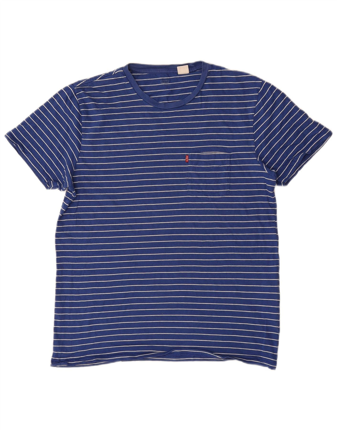 Camiseta masculina Levi's Top médio listrado azul algodão