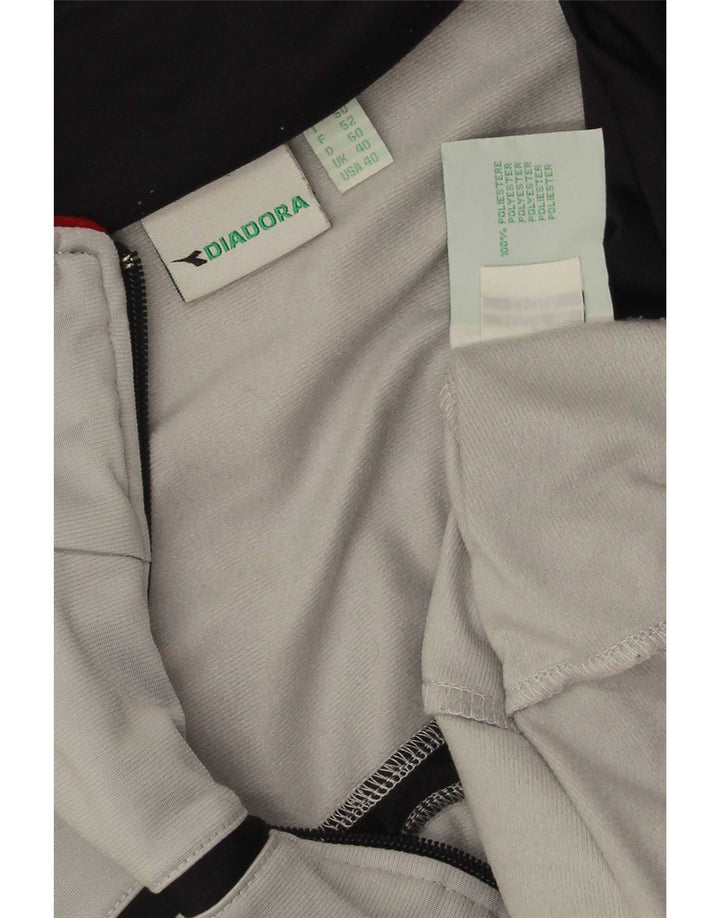 Diadora Mens Tracksuit Top Jacket UK 40 Poliéster Cinza Médio