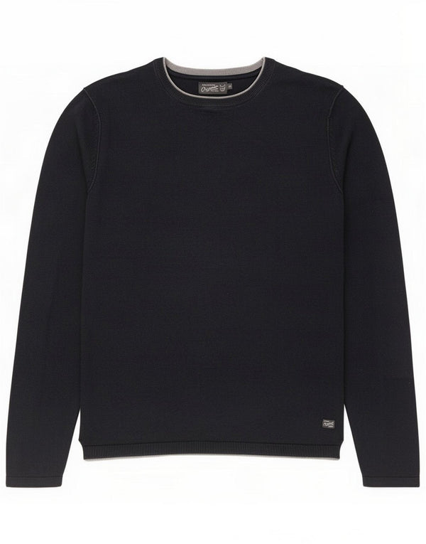 Jack & Jones Mens Boat Neck Jumper Sweater Medium Navy Blue Cotton