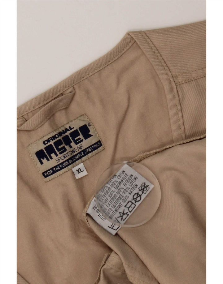 Master Mens Utility Gilet UK 42 XL Algodão Bege