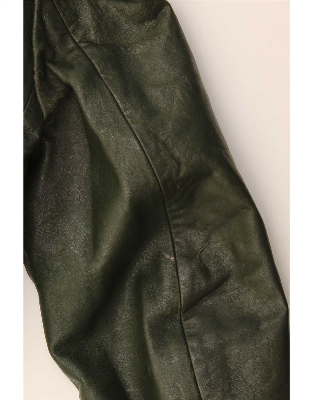 Jaqueta de couro masculina vintage IT 52 XL cáqui