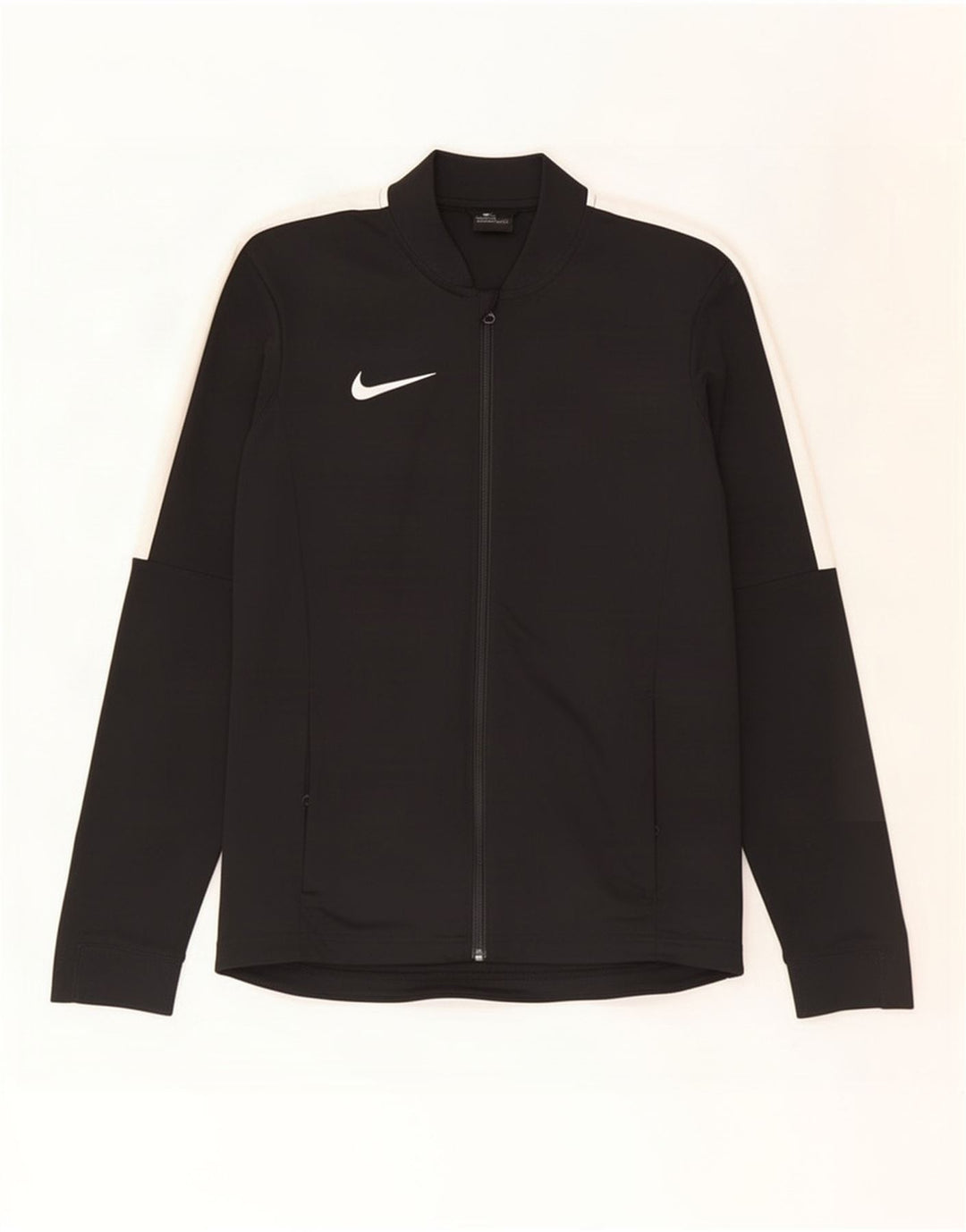 Nike Mens Dri Fit Tracksuit Top Jacket Pequeno Preto Colourblock Poliéster