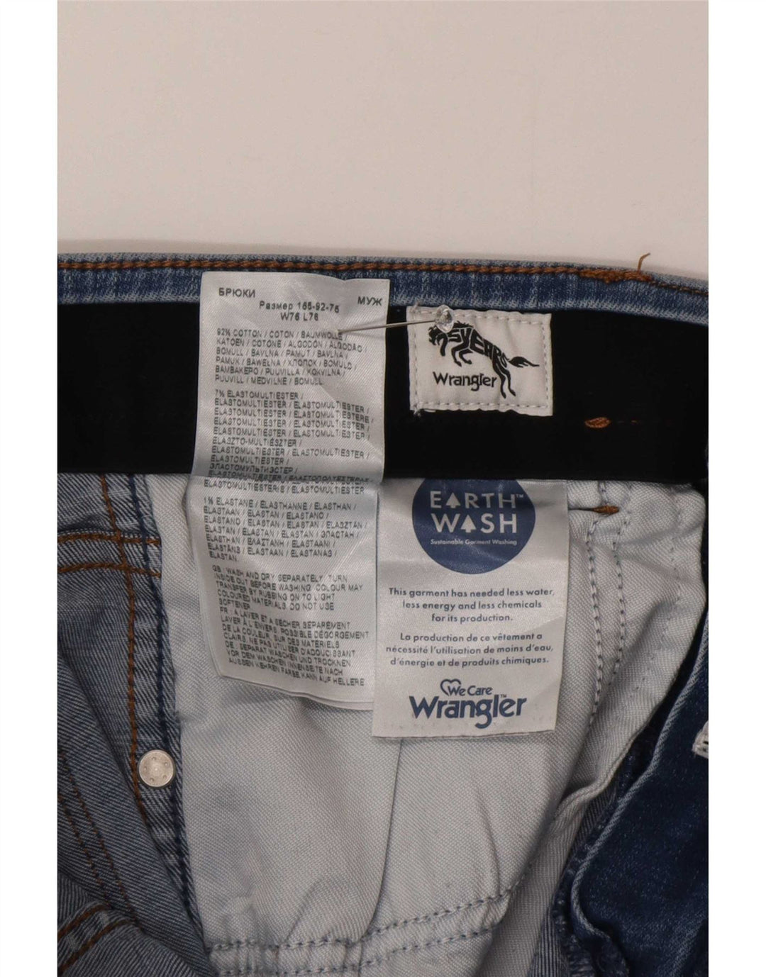 Wrangler Mens Larston Slim Jeans W30 L30 Azul Algodão