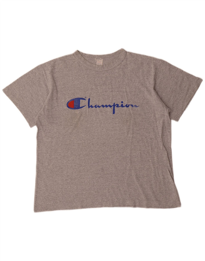 Camiseta gráfica masculina Champion grande acrílico cinza