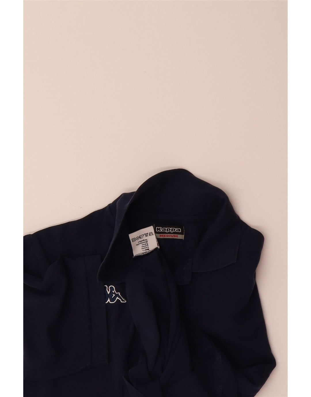 KAPPA Mens Polo Shirt Medium Navy Blue Cotton Vintage Kappa and Second-Hand Kappa from Messina Hembry 