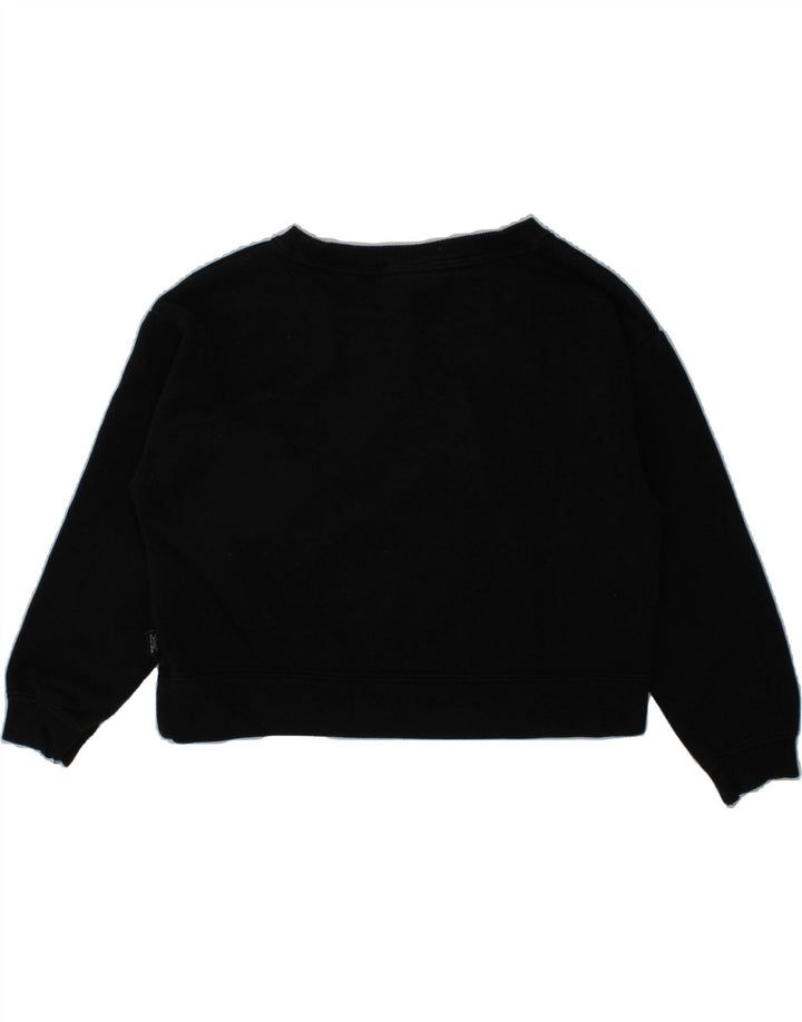 PUMA Girls Crop Sweatshirt Jumper 4-5 Years Black Cotton Vintage Puma and Second-Hand Puma from Messina Hembry 