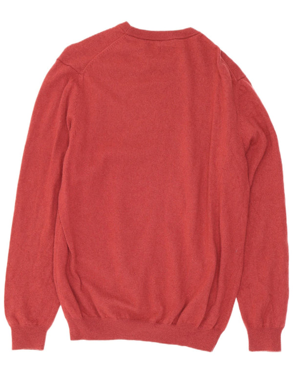 Suéter masculino Massimo Dutti com gola redonda XL lã vermelha