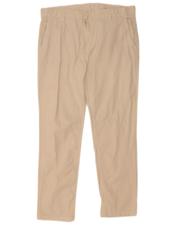 Zara Mens Slim Chino Calças EU 44 Grande W34 L31 Bege