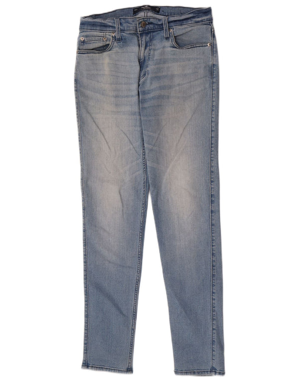 Hollister Mens Slim Tapered Jeans W32 L31 Azul Algodão