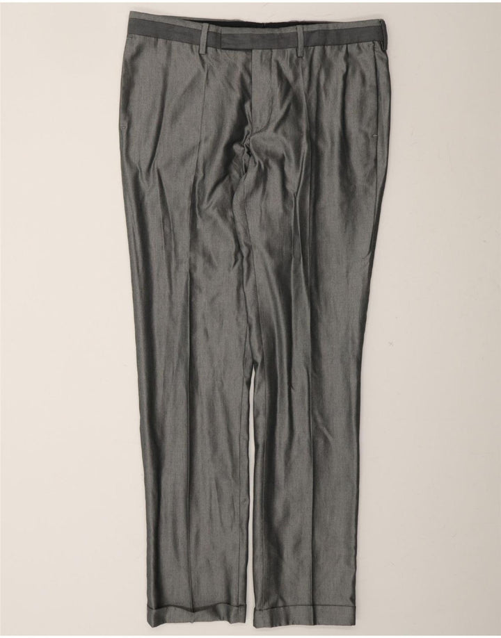 ZARA Mens Slim Suit Trousers W36 L34 Grey Cotton Vintage Zara and Second-Hand Zara from Messina Hembry 