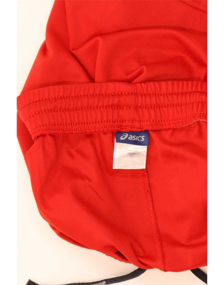 Shorts esportivos masculinos Asics poliéster vermelho médio