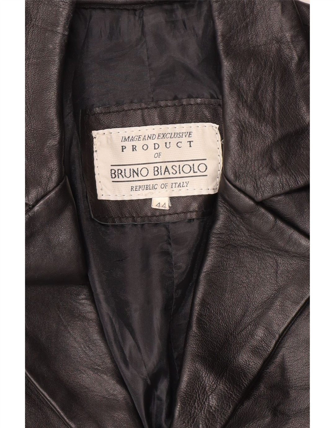 Jaqueta de couro feminina vintage IT 44 médio preto clássico