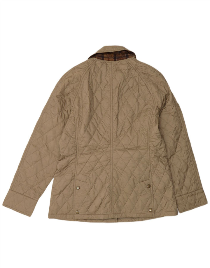 Jaqueta acolchoada feminina Barbour UK 12 poliamida bege médio
