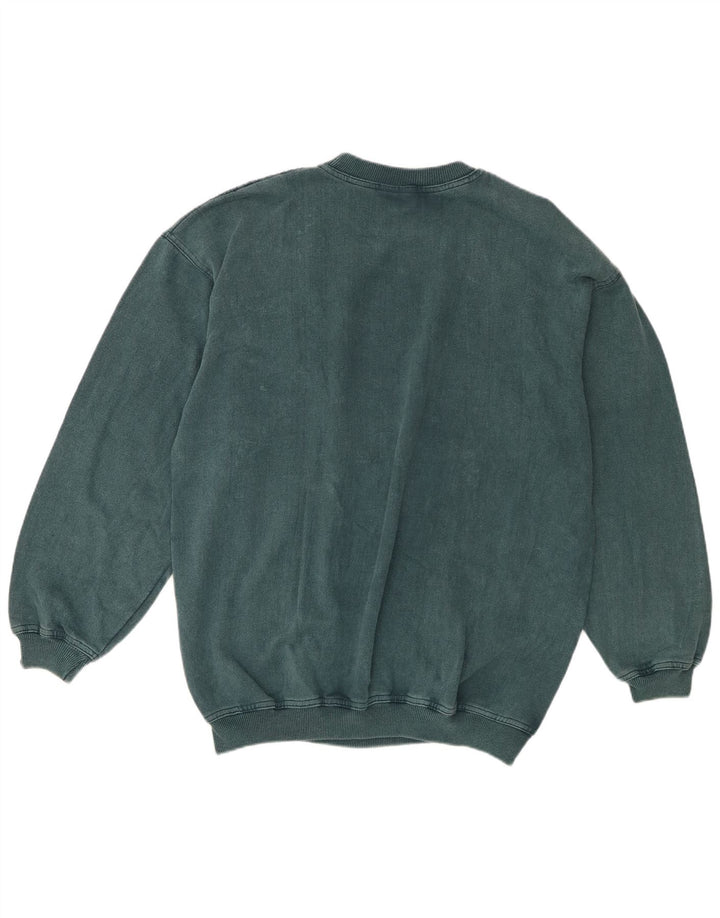 Moletom masculino vintage XL algodão azul