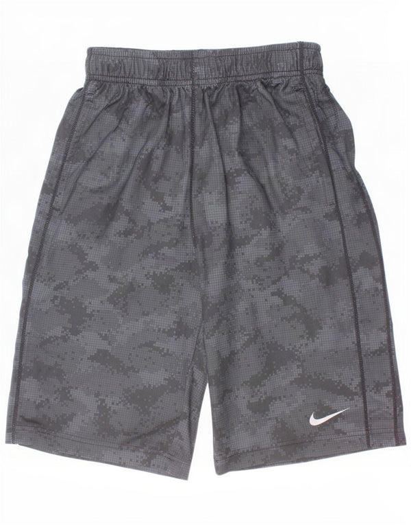 Bermuda esportiva Nike Boys Dri Fit 12-13 anos grande camuflada preta