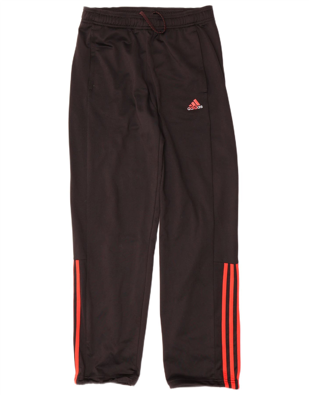 Calças de treino masculinas Adidas UK 38/40 poliéster preto médio