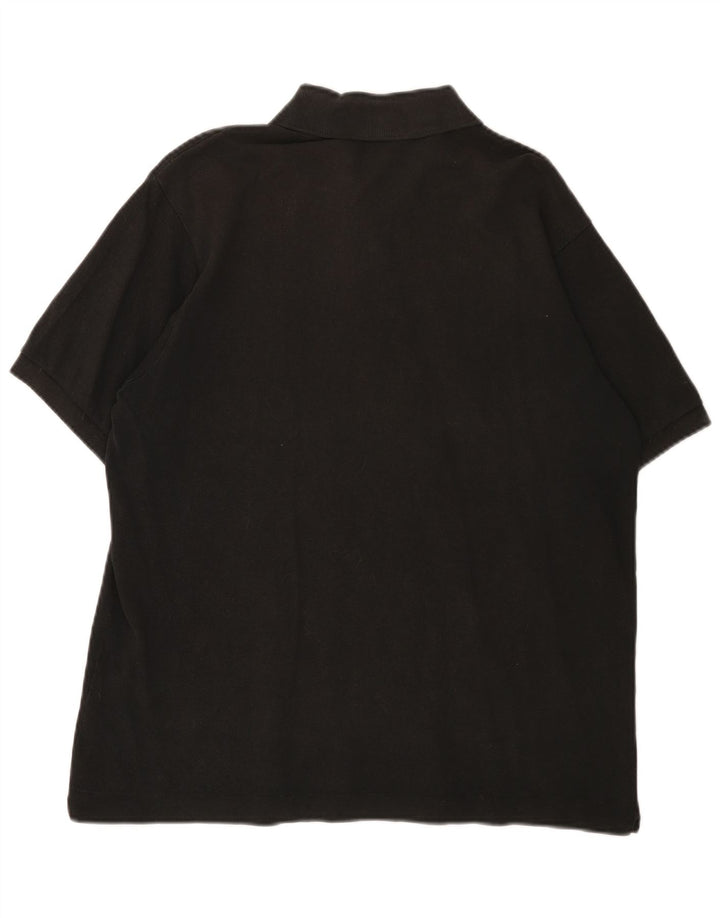 Camisa polo masculina LACOSTE tamanho 5 grande algodão preto