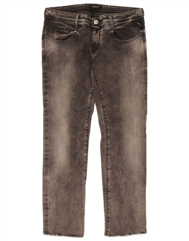 Replay feminino Jodey Slim Jeans W29 L29 cinza algodão