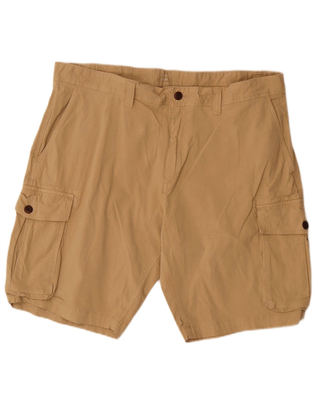 Shorts cargo masculino John Lewis W40 XL algodão bege