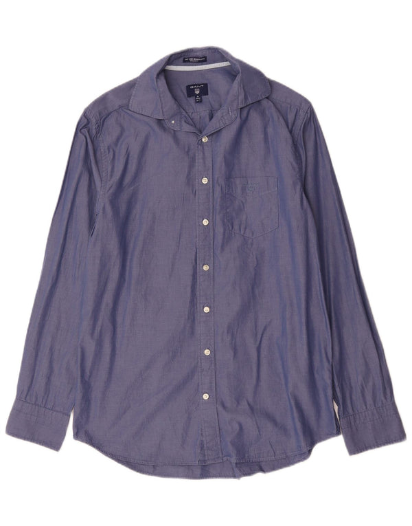 Gant Mens Regular Fit Shirt Size 39/40 15 3/4 Medium Blue Cotton