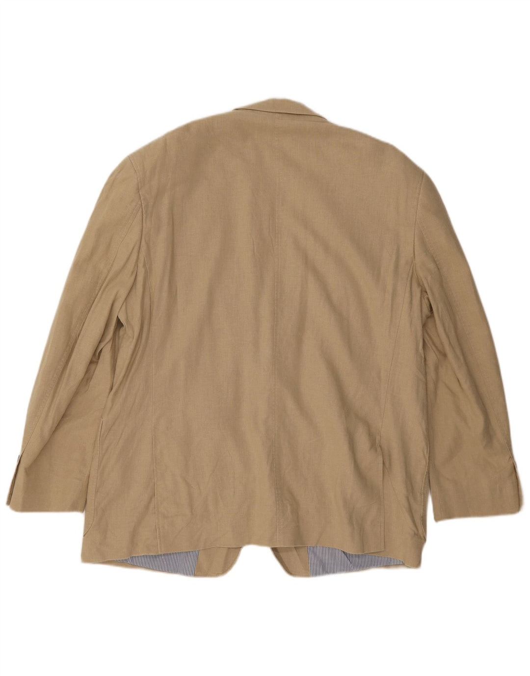 Jaqueta blazer masculina de 2 botões Marks & Spencer Reino Unido 40 grande linho bege