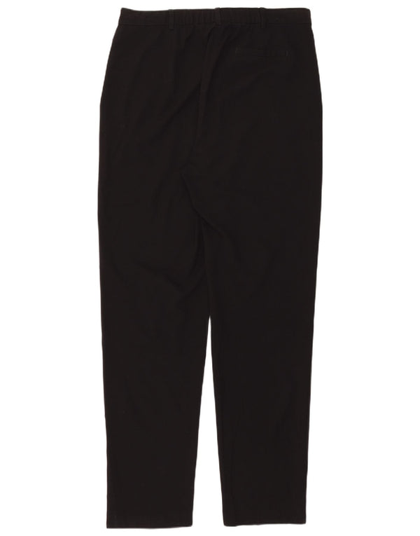 Calça chino feminina Marks & Spencer de cintura alta Reino Unido 14 grande W34 L32 preta