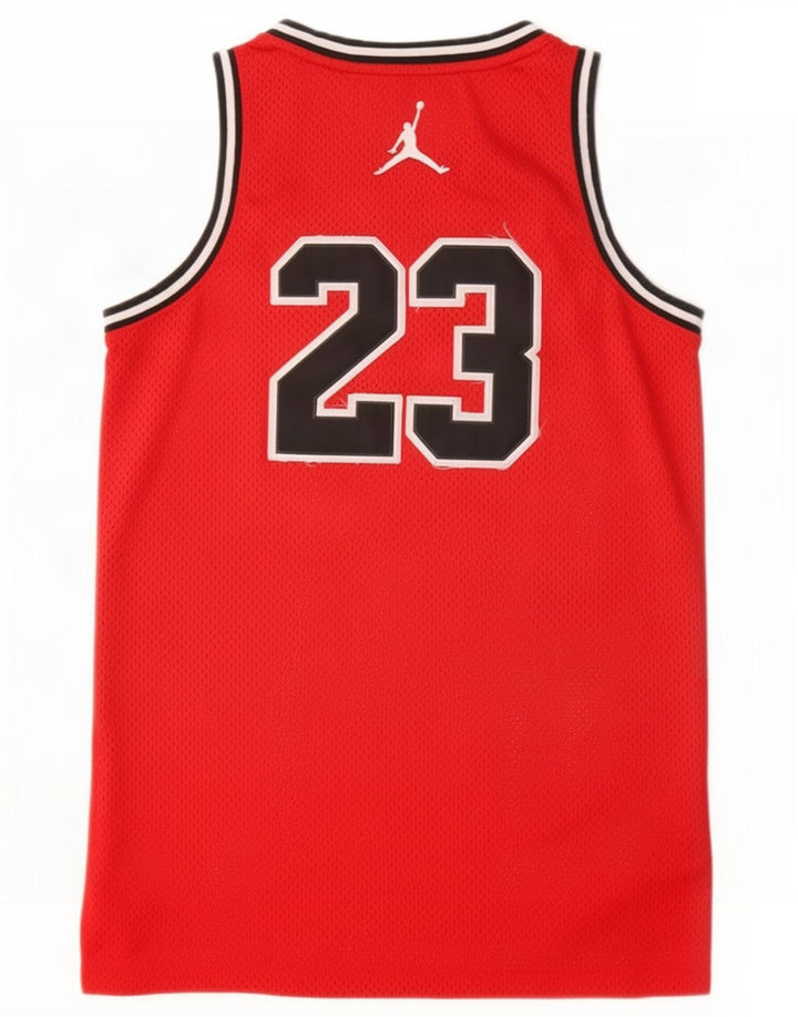 Colete gráfico Jordan Boys Top 12-13 anos grande poliéster vermelho