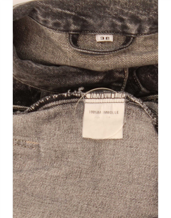 Jaqueta jeans masculina vintage UK 42 XL algodão cinza
