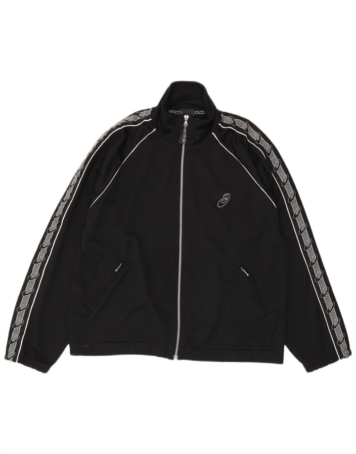 Jaqueta Asics Masculina Graphic Tracksuit Top Médio Preto Colourblock Poliéster