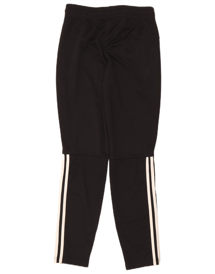 Calça de treino feminina Adidas UK 8/10 pequena poliéster preto
