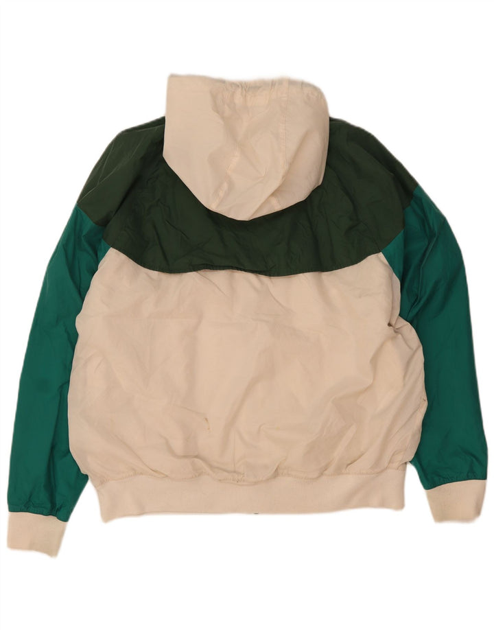 Nike masculino moletom com capuz jaqueta superior médio off white colorblock