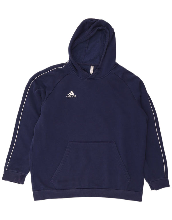 Adidas Mens Hoodie Jumper 2XL Algodão Azul Marinho