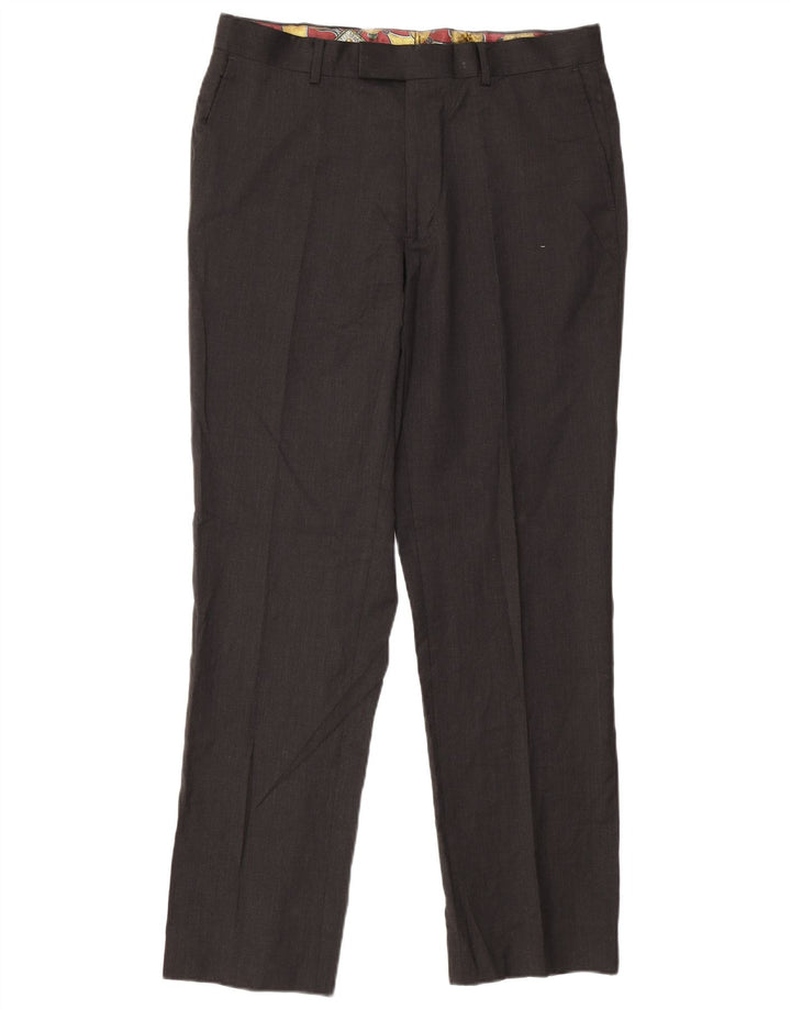 Terno masculino Ted Baker com 2 botões e 2 peças Reino Unido 40 grande W34 L31 lã cinza