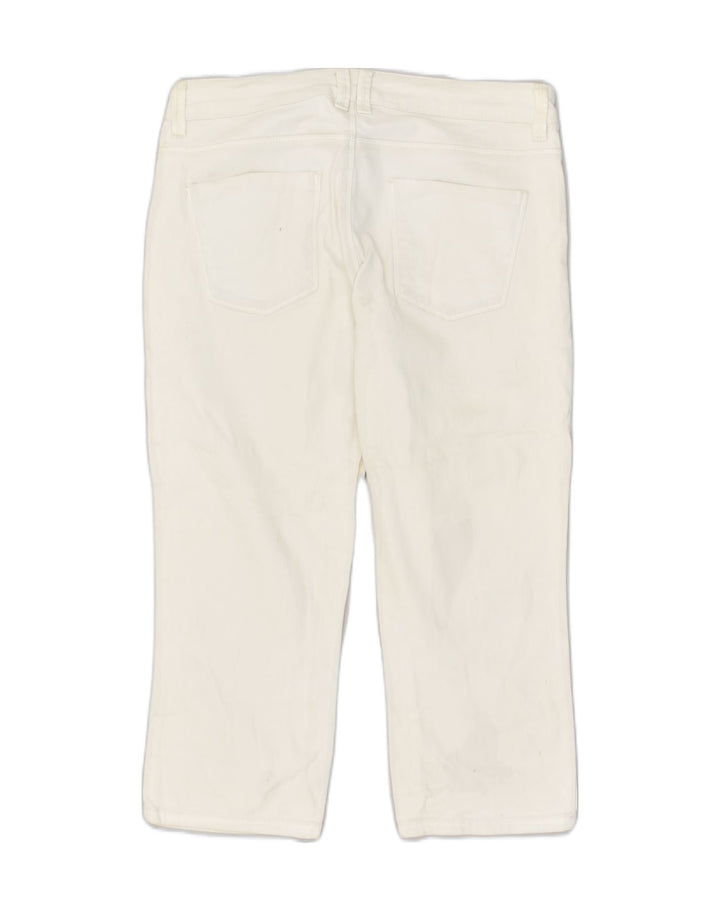 MASSIMO DUTTI Womens Straight Capri Jeans W32 L21  White | Vintage Massimo Dutti | Thrift | Second-Hand Massimo Dutti | Used Clothing | Messina Hembry 