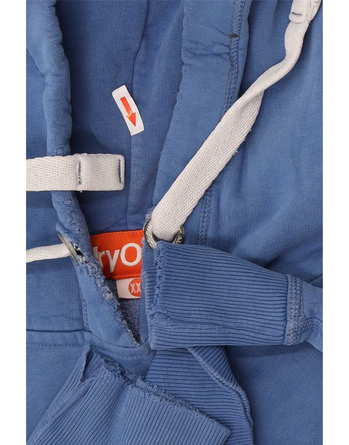 Suéter com capuz masculino Superdry 2XL algodão azul