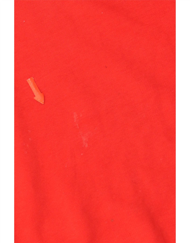 Puma Mens Graphic Moletom Jumper Pequeno Algodão Colorblock Vermelho