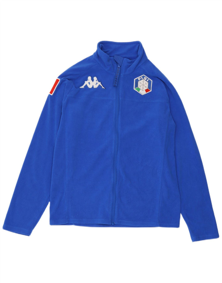 Jaqueta feminina Kappa Gara Graphic Fleece UK 16 grande azul poliéster