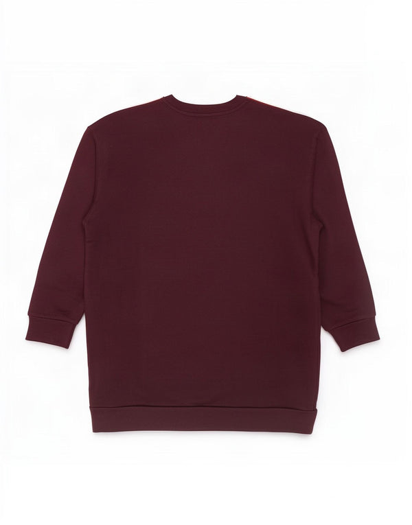 Adidas feminino oversized moletom jumper vestido reino unido 12 médio borgonha