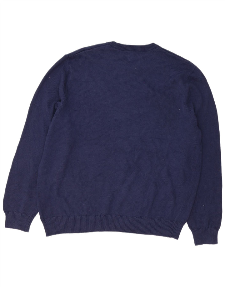 Suéter masculino Chaps regular fit com gola redonda 2XL azul marinho clássico